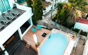 Beachfront Surf Camp Caparica Terrace pool